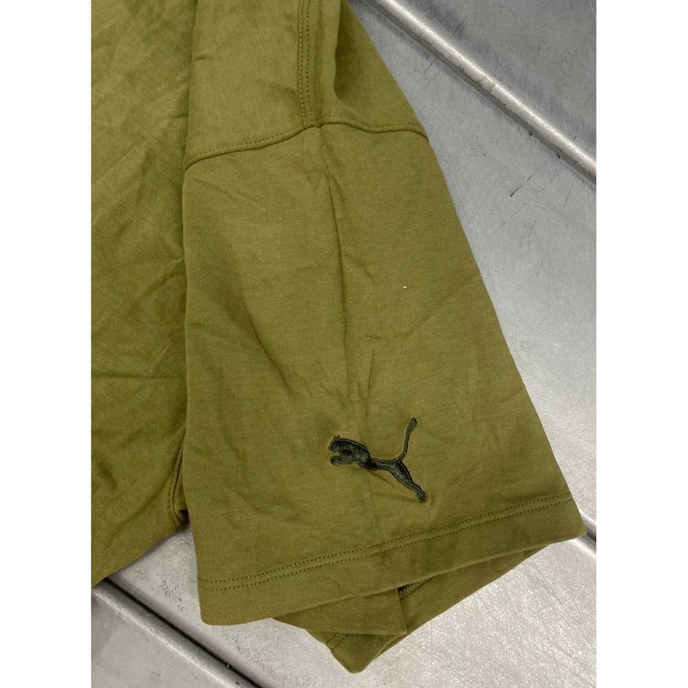 Puma Fenty by Rihanna Short Sleeve Top Womens Small Green Drawstring Waist NWT - Picture 6 of 15